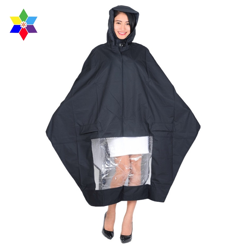 Áo Mưa Cánh Dơi Có Ô Kính Khoét Lỗ Tay