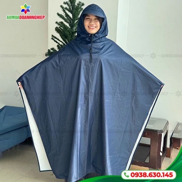 Áo Mưa Chữ A Xanh đen
