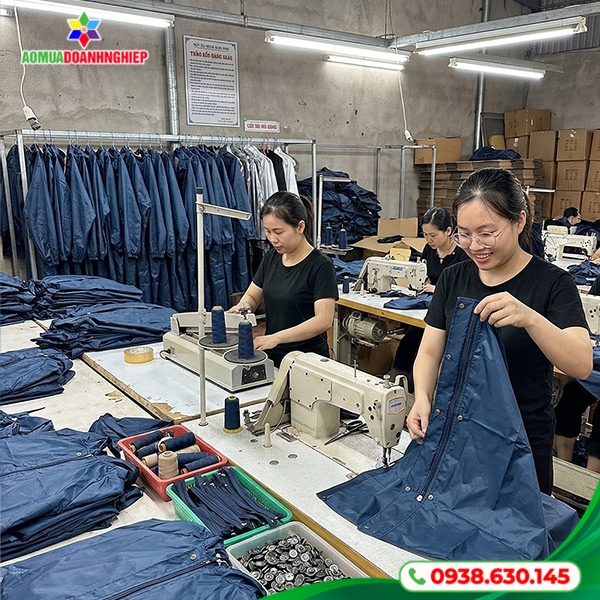 Áo Mưa Dây Kéo Xanh đen