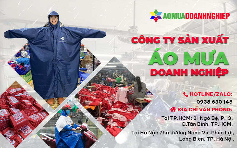 Áo mưa doanh nghiệp đơn vị in áo mưa tphcm
