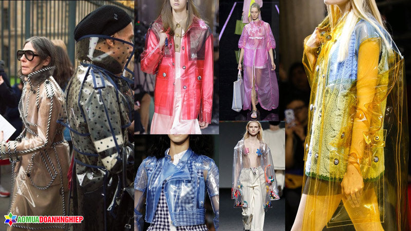 Áo khoác tái chế phong cách futuristic được tạo nên từ chất liệu áo mưa cũ Áo khoác tái chế phong cách futuristic được tạo nên từ chất liệu áo mưa cũ