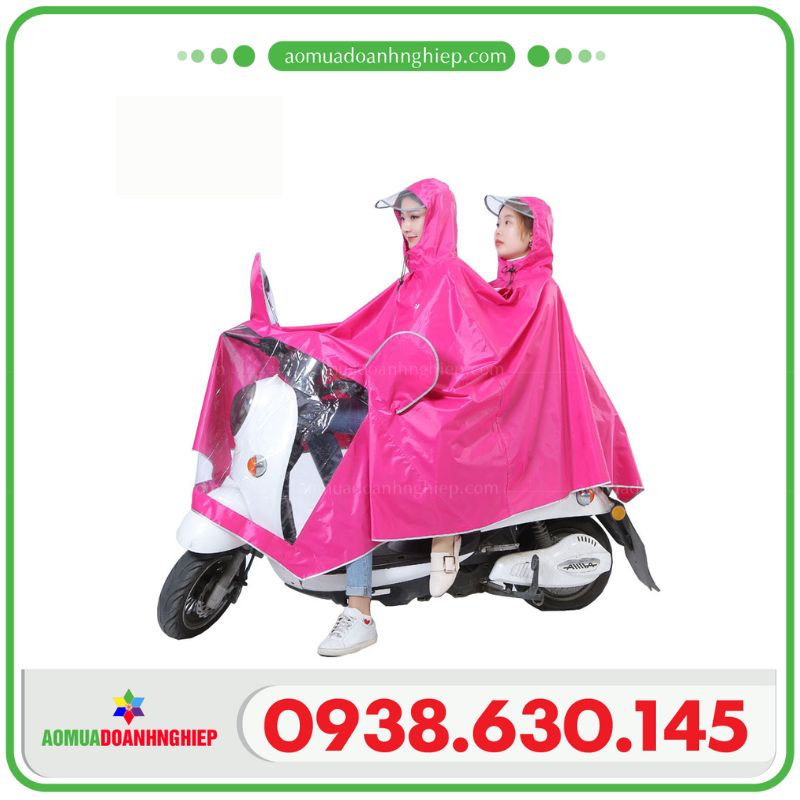 Mẫu áo mưa 2 đầu màu hồng
