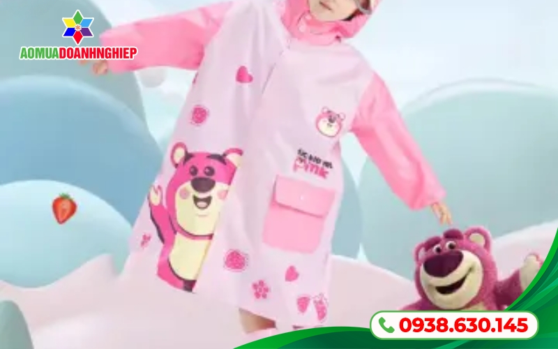 Áo mưa con gấu hoạt hình đáng yêu