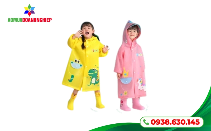 Áo mưa con gấu cho bé trai, bé gái đa dạng màu sắc