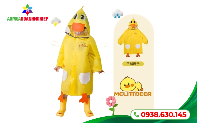 Top 6 Áo Mưa Con Vịt Đáng Yêu Cho Bé
