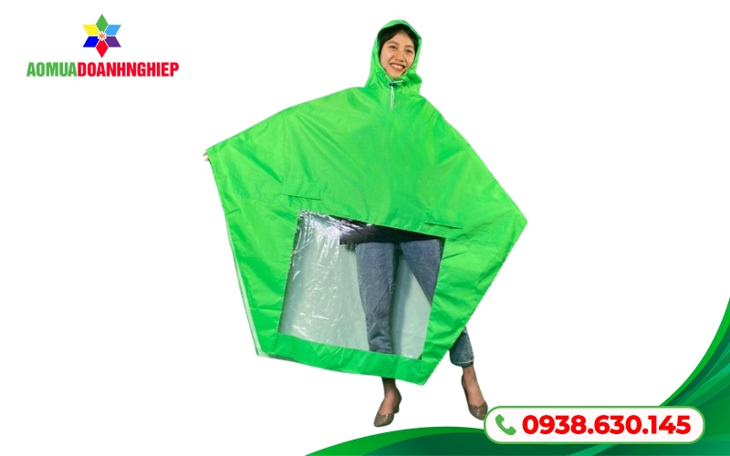Áo mưa poncho gắn kính chắn gió