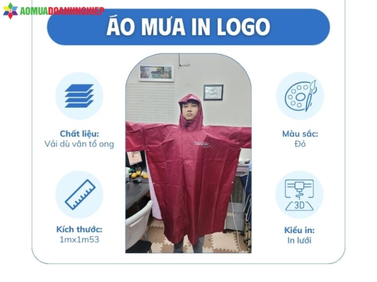 Hướng dẫn chọn màu sắc và kích thước logo áo mưa doanh nghiệp chuẩn đẹp