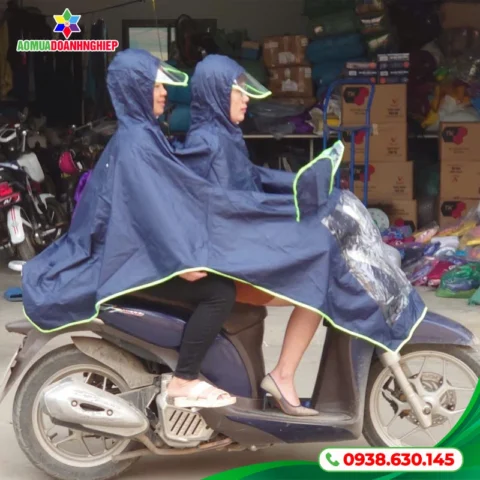 Áo mưa in logo 2 người 1